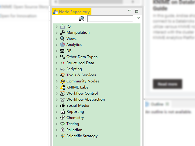 KNIME 的 Node Repository